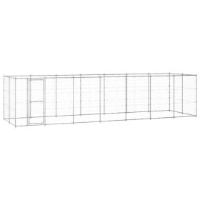 Outdoor Dog Kennel Galvanized Steel 182.3 ft²