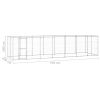 Outdoor Dog Kennel Galvanized Steel 182.3 ft²