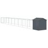 Dog House with Roof Anthracite 46.1"x400.4"x48.4" Galvanized Steel