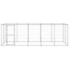 Outdoor Dog Kennel Galvanized Steel 130.2 ft²