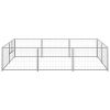 Dog Kennel Silver 64.6 ft² Steel