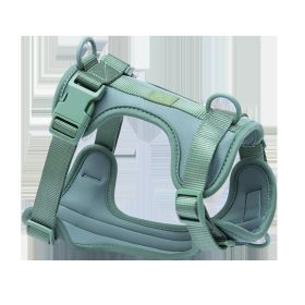 Pet Supplies Breathable Tight Body Dog Traction Vest Explosion-proof (Option: Green-XL)