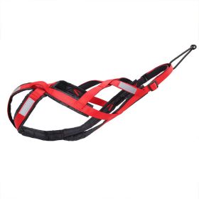 Dog Outdoor Sled Chest Strap (Option: Red-XXL)