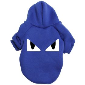 Pet Clothes Sweater Outdoor Hoodie Golden Retriever Labrador (Option: Blue-3XL)
